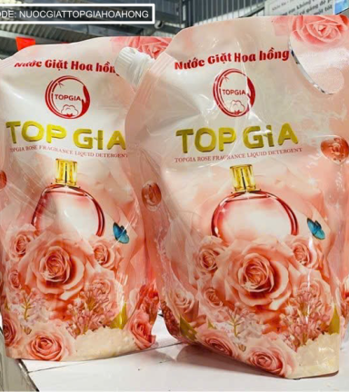 Set 2 túi nước giặt topgia Hoa Hồng 2000ml túi(2 túi 4000ml) - NUOCGIATTOPGIAHOAHONG