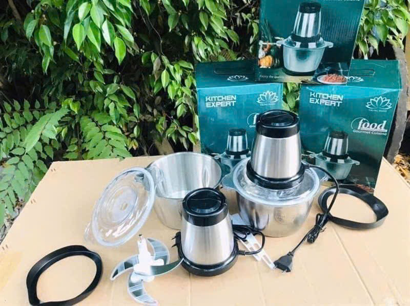 Cối xây thịt Inox( HDSD: xây nhấp nhả, ấn tối đa 5 giây) 2 Cối xây thịt Inox( HDSD: xây nhấp nhả, ấn tối đa 5 giây)