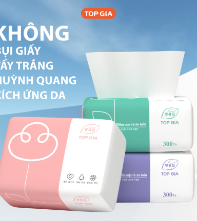Bịt 10 Gói Nhỏ Giấy Ăn Top Gia 3 Màu - GIAYANTOPGIA