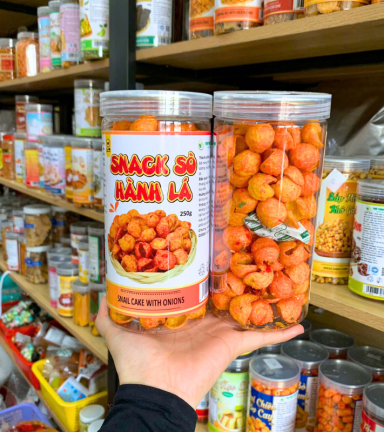 Snack Sò Hành Lá Đậm Vị 250g - Hộp Pet - SSHLDVHP250G