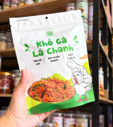 Khô Gà Lá Chanh Thương Hiệu Yolo Thơm Ngon Gói 100g - KGLCYG100G