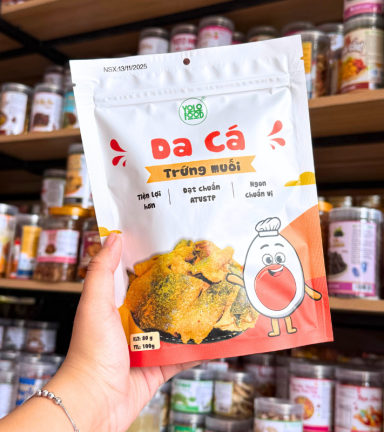Da Cá Trứng Muối Thương Hiệu Yolo Thơm Ngon - Gói 100g - DCTMYG100G