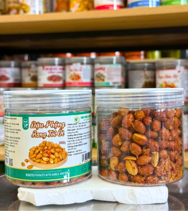 Đậu Phộng Rang Tỏi Ớt Mini 200g - Hộp Pet - DPRTOMHP200G