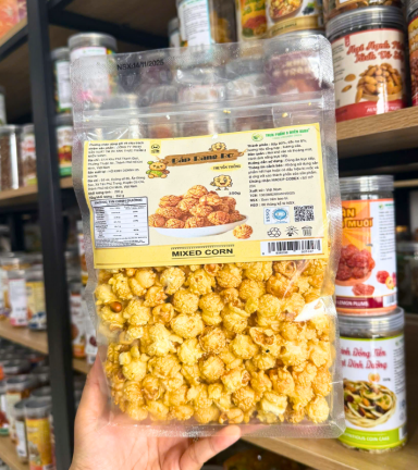 Bắp Rang Bơ Truyền Thống 350g Túi Zip - BRBVTTTZ350G