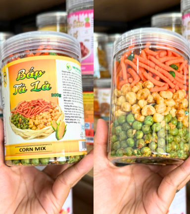 Bắp Tá Lả (Đậu Hà Lan, Snack Thập Cẩm, Bắp Tỏi Ớt ) 300g - Hộp Pet - BTLHP300G