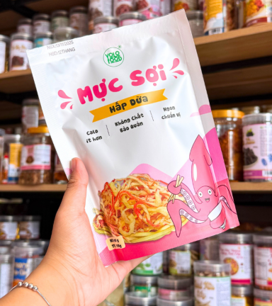 Mực Ống Xé Sợi Sấy Khô Thương Hiệu Yolo - Gói 100g - MOXSSKYG100G