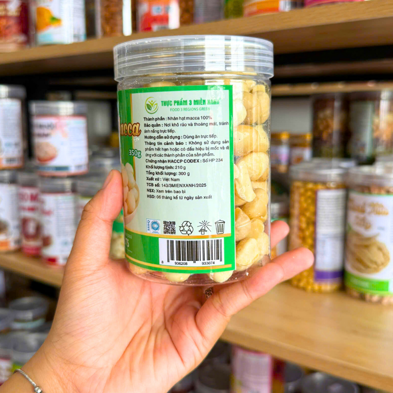 Nhân Macca Thơm Ngon 350g - Hũ Pet 5 Nhân Macca Thơm Ngon 350g - Hũ Pet