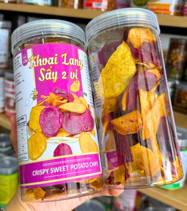 Khoai Lang Mix 2 Vị (Khoai Lang Tím, Khoai Lang Vàng) 200g - Hộp Pet - KLM2VHP200G