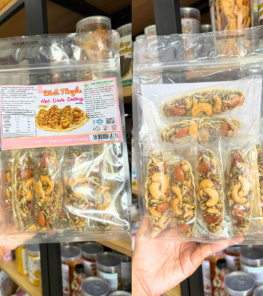 Bánh Thuyền Hạt Dinh Dưỡng 400g - Túi Zip Trong - BTHDDTZT400G