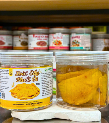 Xoài Sấy Dẻo Muối Ớt Mini 150g - Hộp Pet - XSDMOMHP150G