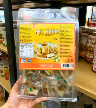 Kẹo Khóm 500g Túi Zip Trong - KOKHM500GTIZIPTRONG