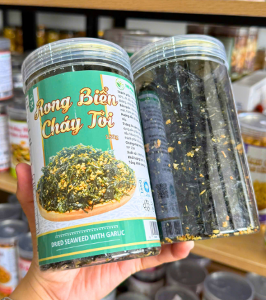 Rong Biển Cháy Tỏi 150g - Hộp Pet - RBCTHP150G