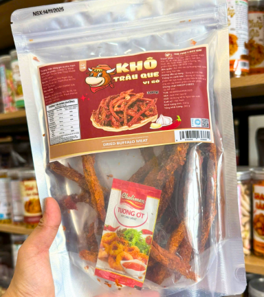 Khô Trâu Que Tẩm Vị Bò 300g - Túi Zip Bạc - KTTVBTZB300G
