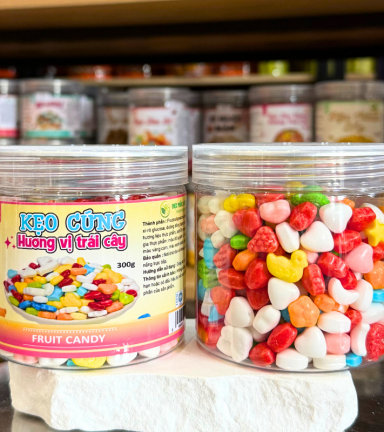Kẹo Cứng Ngũ Sắc Hương Vị Trái Cây Mini 300g - Hộp Pet - KCNSTCHP300G