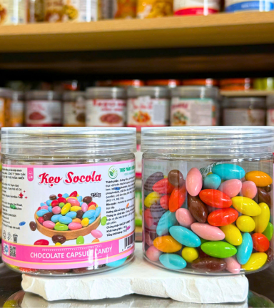 Kẹo Socola Nhộng Thơm Ngon 250g - Hộp Pet - KSNHP250G