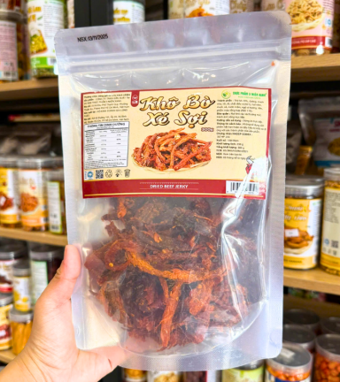 Khô Bò Xé Sợi Thượng Hạng 300g - Túi Zip Bạc - KBXSTZB300G