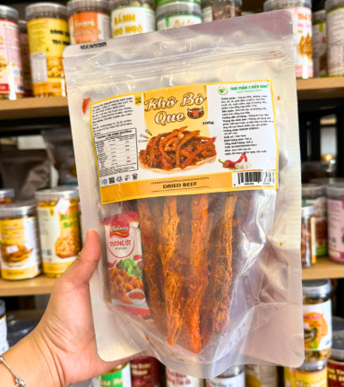 Khô Bò Que Thượng Hạng 300g - Túi Zip Bạc - KBQTZB300G