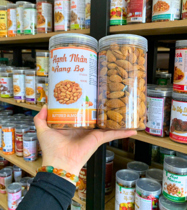 Hạnh Nhân Rang Bơ Loại Vỏ Mỏng 400g - Hũ Pet - HNRBVMHP400G