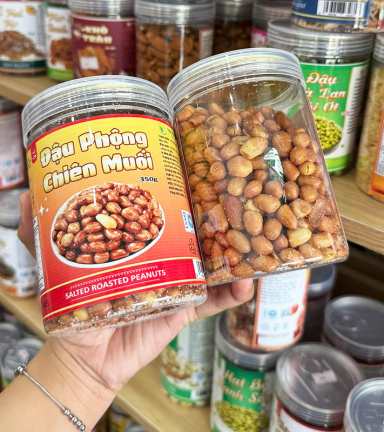 Đậu Phộng Chiên Muối Thơm Ngon 350g - Hộp Pet - DPCMHP350G
