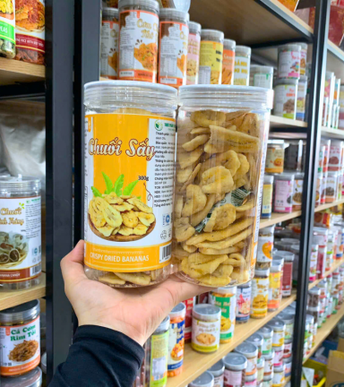 Chuối Sấy Giòn 300g - Hộp Pet - CSGHP300G