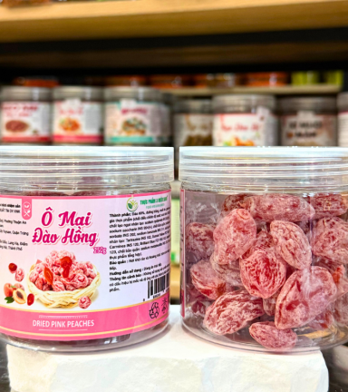 Ô Mai Đào Hồng Mini Thơm Ngon 250g - Hộp Pet - OMDHMHP250G
