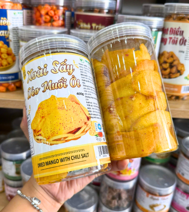 Xoài Sấy Dẻo Muối Ớt Thơm Ngon 400g - Hũ Pet - XSDMOHP400G