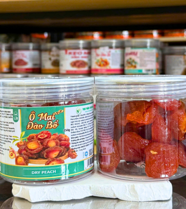 Ô Mai Đào Bổ Thơm Ngon Mini 250g - Hộp Pet - OMDBMHP250G