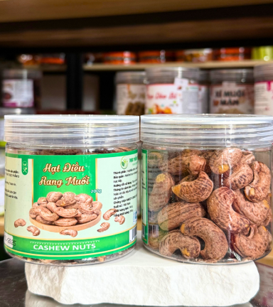 Hạt Điều Rang Muối Loại Xuất Khẩu Mini Thơm Ngon 200g - Hũ Pet - HDRMMHP200G