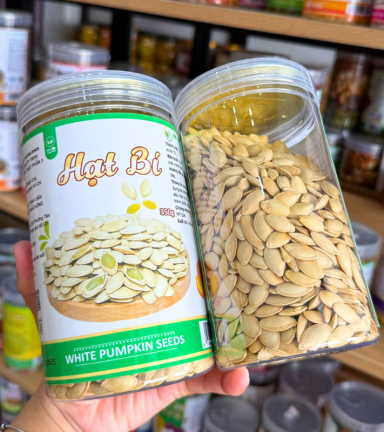 Hạt Bí Trắng Loại Đặc Biệt 350g - Hũ Pet - HBTHP350G