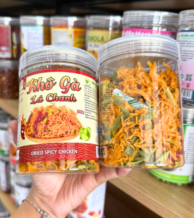 Khô Gà Lá Chanh Thơm Ngon 200g - Hộp Pet - KGLCHP200G
