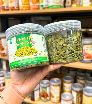 Nhân Bí Xanh Sấy Mini 250g - Hũ Pet - NBXSMHP250G