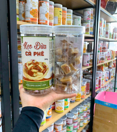 Kẹo Dừa Cà Phê Thơm Ngon 300g - Hũ Pet - KDCPHP300G