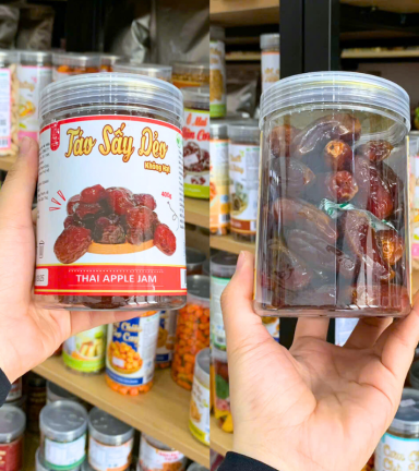 Táo Sấy Dẻo Thơm Ngon 400g - Hộp Pet - TSDHP400G