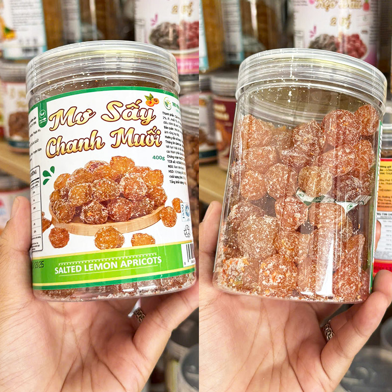 Mơ Sấy Chanh Muối Thơm Ngon 400g - Hũ Pet 6 Mơ Sấy Chanh Muối Thơm Ngon 400g - Hũ Pet