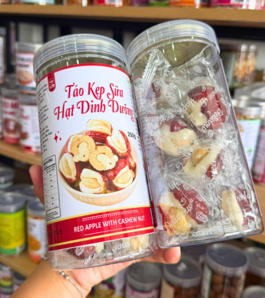 Táo Kẹp Sữa Hạt Dinh Dưỡng Thơm Ngon 250g - Hũ Pet - TKSHDDHP250G