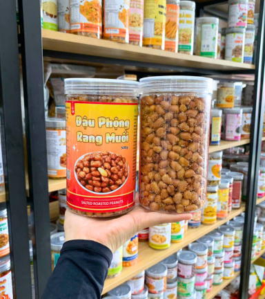 Đậu Phộng Rang Muối Thơm Ngon 500g - Hộp Pet - DPCMHP500G