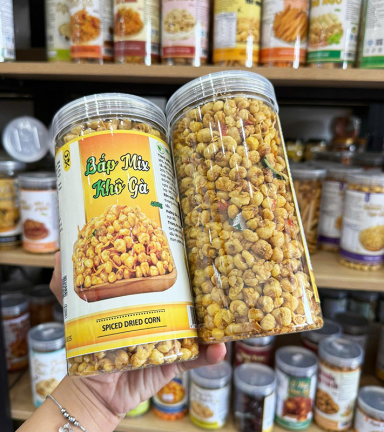 Bắp Giòn Gà Cay (Bắp Mix Khô Gà) 400g - Hộp Pet - BGGCHP400G