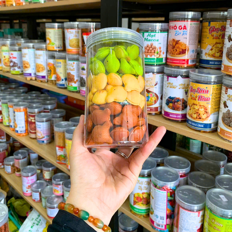 Bánh Gấu Mix 3 Vị (Truyền Thống - Socola - Chùm Ngây) 350g - Hộp Pet 5 Bánh Gấu Mix 3 Vị (Truyền Thống - Socola - Chùm Ngây) 350g - Hộp Pet