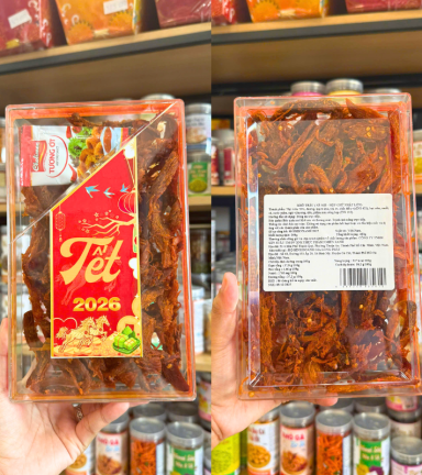 Khô Trâu Xé Sợi Tẩm Vị Bò Thơm Ngon 400g - Hộp Chữ Nhật Lớn - KTXSTVBHCNL400G