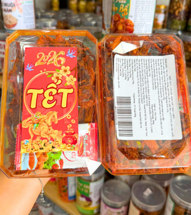 Khô Trâu Xé Sợi Tẩm Vị Bò Thơm Ngon 200g - Hộp Chữ Nhật Nhỏ - KTXSTVBHCNN200G