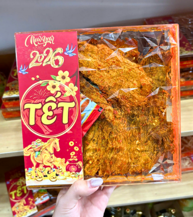 Khô Trâu Miếng Tẩm Vị Bò Thơm Ngon 500g - Hộp Ngôi Sao Lớn - KTMTVBHNSL500G