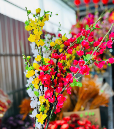 1 Cành Hoa Đào Cổ - Mẫu Ngắn - 1CNHHOAO