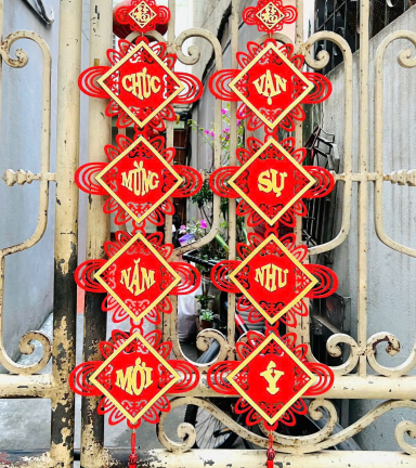 1 Cặp KHÁNH NHUNG TUA RUA LOẠI THƯỜNG ( CHÚC MỪNG Năm Mới - VẠN SỰ Như Ý ) - 1CPKHNHNHUNG