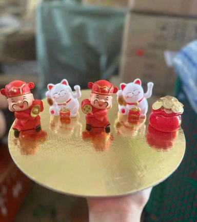 TƯỢNG NHỰA THẦN TÀI - MÈO - HỦ VÀNG - TNGNHA