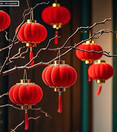 1 Bịt LỒNG ĐÈN NHUNG - Loại Bịt 9 Trái - 1BTLNGN01