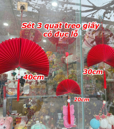 SET 3 QUẠT GIẤY có dây treo - SET3QUTGIY