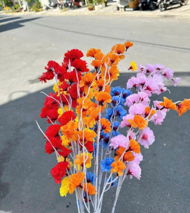 Combo 10 CÀNH ĐÀO RÂU Nhiều Màu - COMBO10CNHO