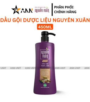 Dầu Gội Dược Liệu Nguyên Xuân Chắc Khỏe Cho Tóc Yếu 450ml - Màu Tím - DGTDNXTY450