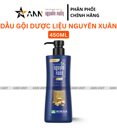 Dầu Gội Nguyên Xuân Dược Liệu Sạch Gàu 450ml - Xanh Dương Đậm - DGTDNXXDD450