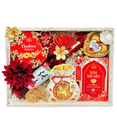 Hộp Quà Tết Chữ Nhật Nhiều Mẫu - Quà Tặng Tết Sang Trọng - Quà Trang Trí Tết - QTTT06